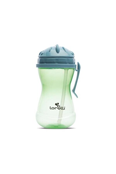 LORELLİ Sport Bottle Blue/Green 360ml, Soft Silicone Straw, Leakproof, Clip