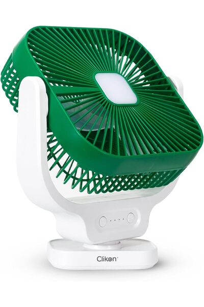 CLIKON CK2048 Rechargeable Table Fan 8 Inch with LED Light