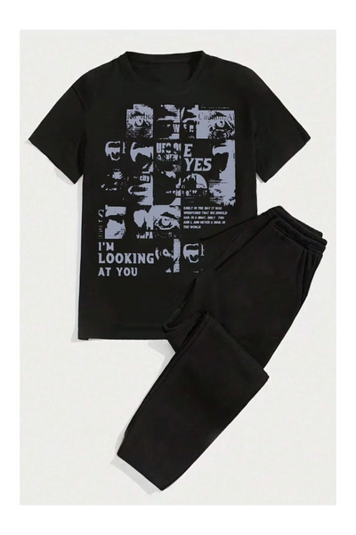 PENTHİLUS Unisex Printed Top and Bottom Set