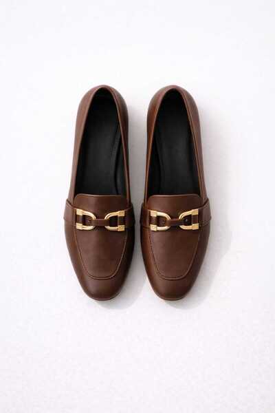 Slipcat Ženske cipele sa dvostrukim okom Sa detaljem kopče Baletanke Lagan ud...