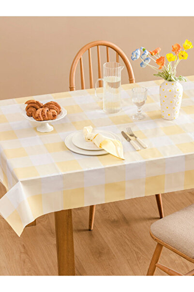 LC Waikiki Checkered Embroidered Embroidered Tablecloth 140X180 cm by Style H...