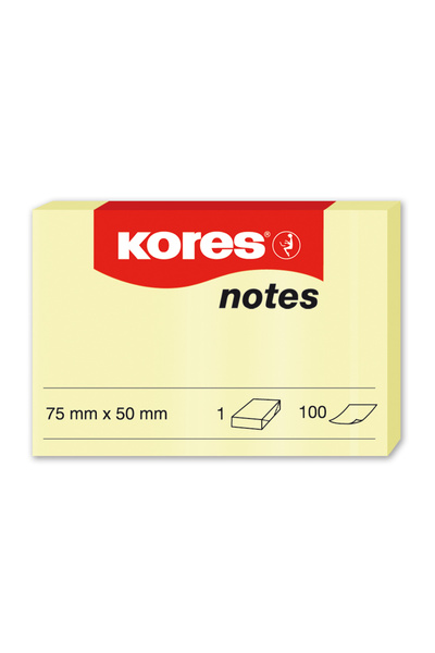 MC Micostore Sticky notes 50*75mm pale yellow 100 sheets kores