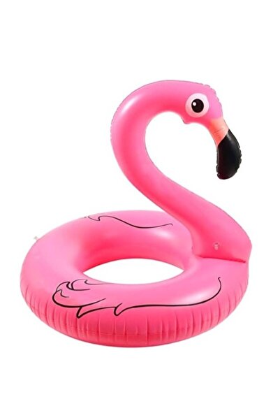 zola Colac gonflabil inot, model flamingo, diametru 75 cm, PVC, 90 x 75 cm, roz
