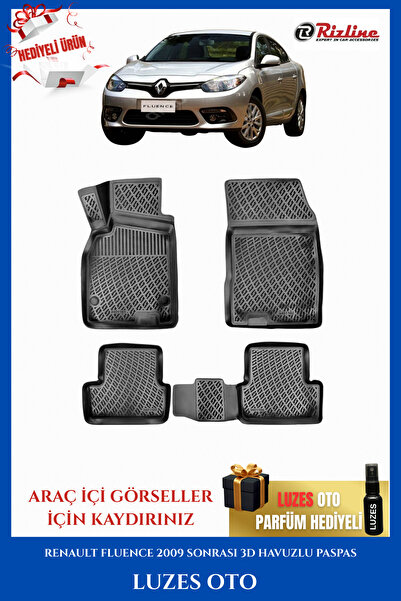Rizline Renault Fluence 3D Havuzlu Paspas 2009-2010-2011-2012-2013-2014-2015-...