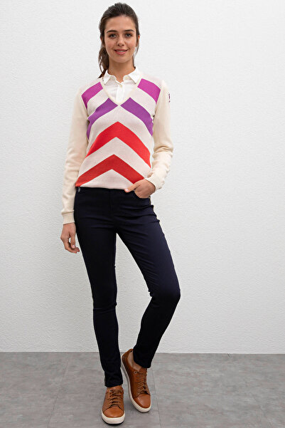 U.S. Polo Assn. Women's Navy Blue Trousers 50214018-Vr033