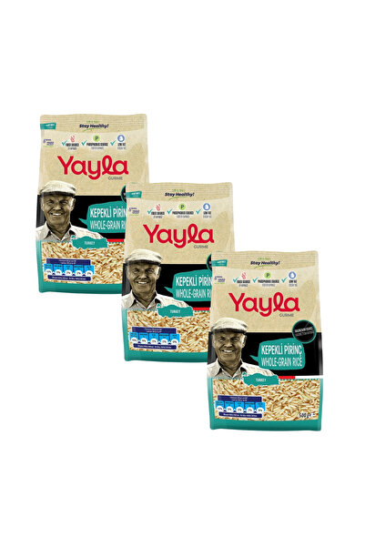 Yayla Gurme Kepekli Pirinç 500 gr x3