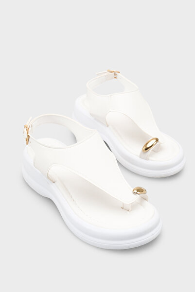 Riccon Women's Flip Flop Sandals 00121060 White