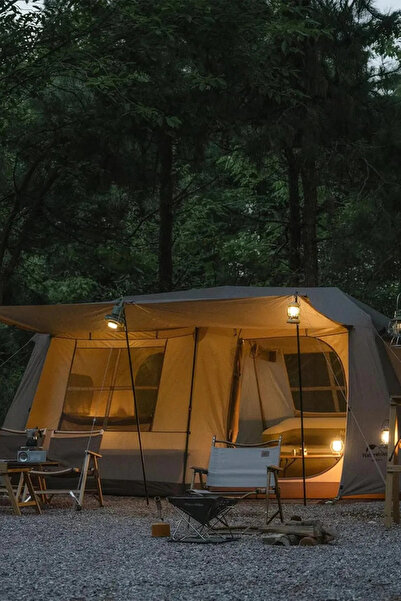 Forestia 10 Kişilik Profosyonel Dayanıklı Pencereli Aile Kamp Çadırı 290x400x...