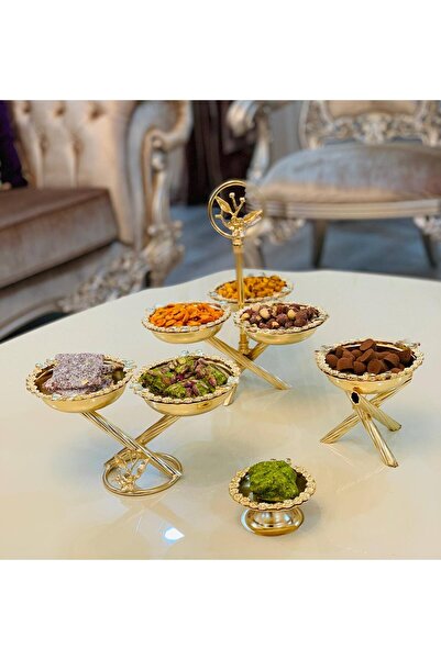 AZADE BAKIR GOLD PİRİNÇ KELEBEK 3’LÜ, 2’Lİ, TEKLİ ÇEREZLİK ve TEKLİ LOKUMLUK ...