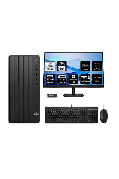 HP Pro Tower 290 G9 i5 13400 32GB 1TB SSD W11P Masaüstü Bilgisayar + 27" Monitör