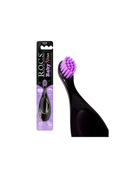 R.O.C.S. Rocs Baby Neon 0-3 Yaş Bebek Diş Fırçası - Mor