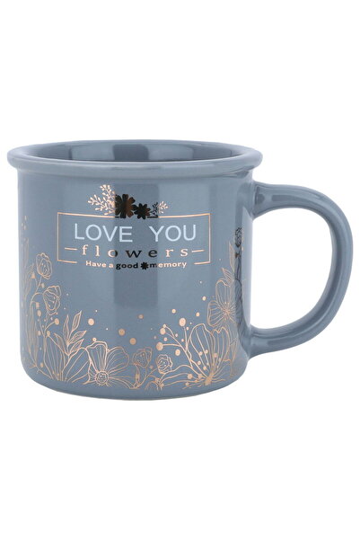 Generic Al Saif Gallery porcelain mug, 350 ml, hand, gold-gray pattern