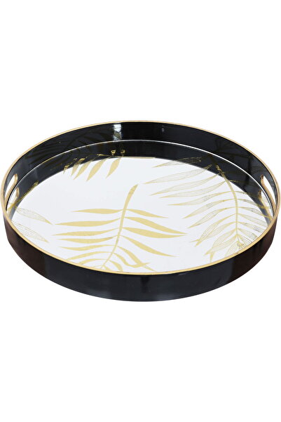 Generic Al Saif Gallery plastic serving tray, 37 x 37 x 4.2 cm, mirror surfac...