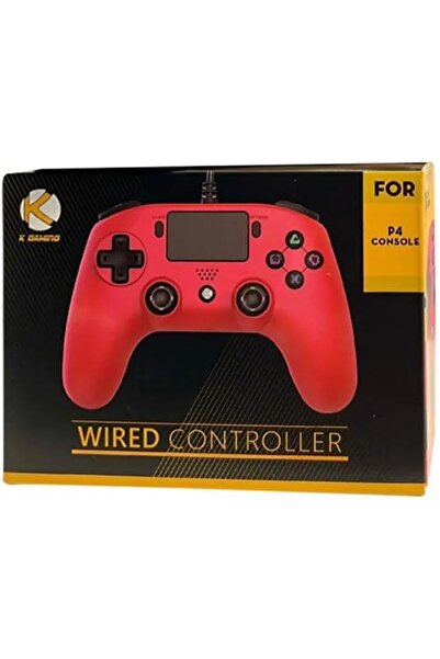 Generic وحدة تحكم لاسلكية لجهاز بلاي ستيشن 4 من كيه غيمنغ، لون أحمر فاتح