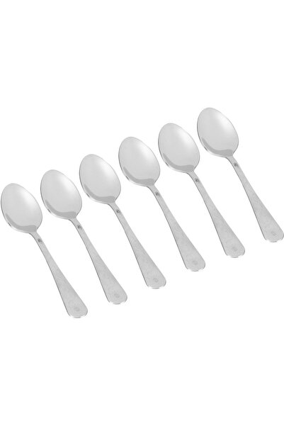 Generic Al Saif Gallery Engraved Stainless Steel Dessert Spoon Set, 6 Pieces ...