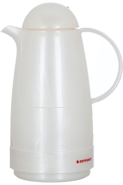 Generic ترمس روتبونت، سعة 0.5 لتر، وعاء داخلي زجاجي، غلاف خارجي بلاستيكي - أبيض