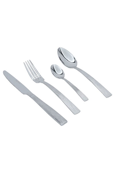 Generic طقم ملاعق ستانلس من السيف جاليري، 24 قطعة - فضي