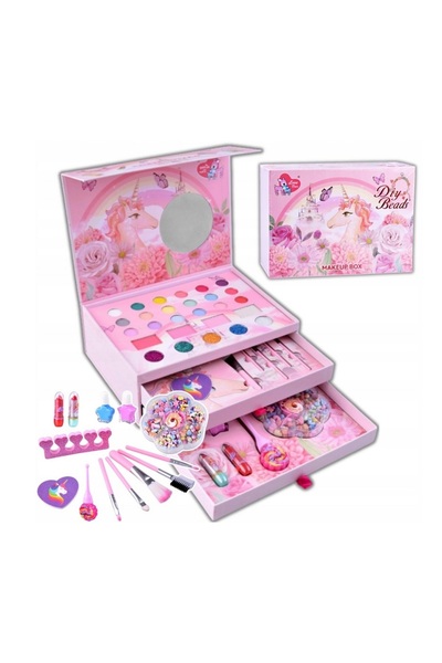 Natavanbutık 🦄🌸 Pembe Masal Unicorn Makyaj & Boncuk Seti