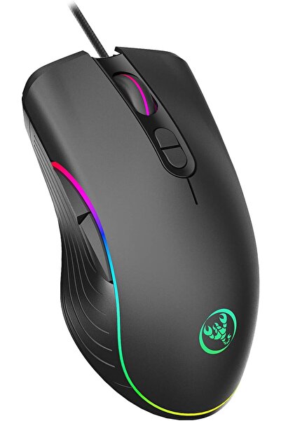 Generic ماوس ألعاب TKOOFN RGB، 4 نقاط لكل بوصة (1000/1600/3200/6400)، ماوس ضو...