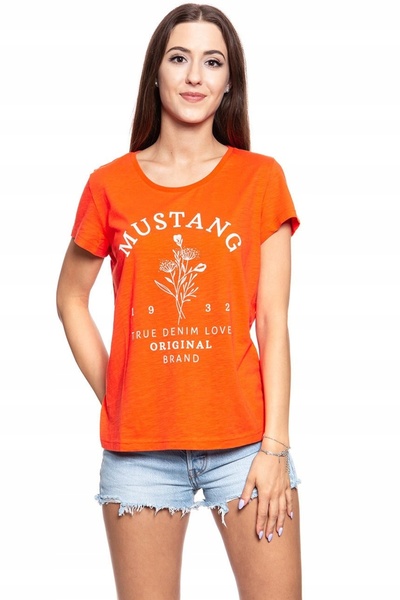 Mustang Tricou Dama, Mustang, Alina C Print, Marime S, Bumbac, Maneca Scurta,...