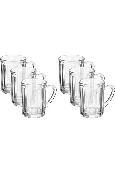 Generic Alsaif gallery Glass Tea Cup Set, 6 Pieces, 120 ml - Clear