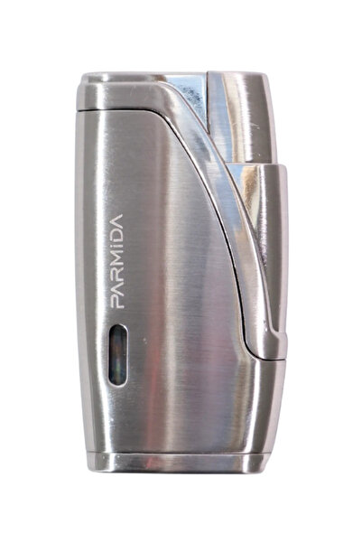 Parmida Çift Torch Pürmüz Gümüş Metal Puro Çakmağı