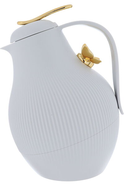 Generic ترمس دورا من معرض السيف، سعة 1 لتر، وعاء داخلي من الزجاج حراري ، غلاف...