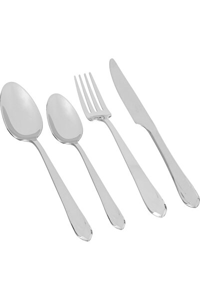 Generic Alaif Gallery Stainless Steel Cutlery Set, 24 Pieces - Silver