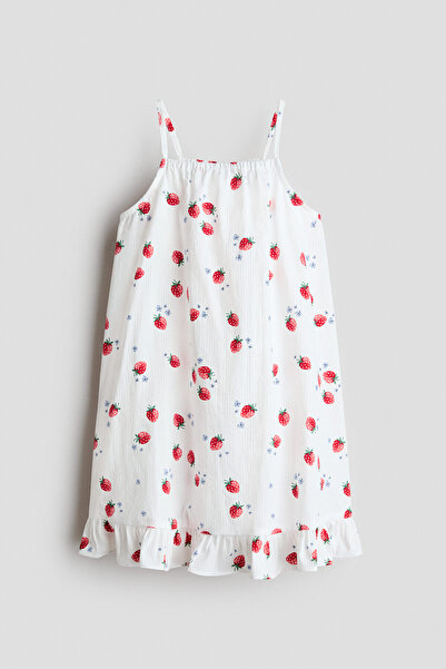 H&M Farbalalı ve Askılı Elbise