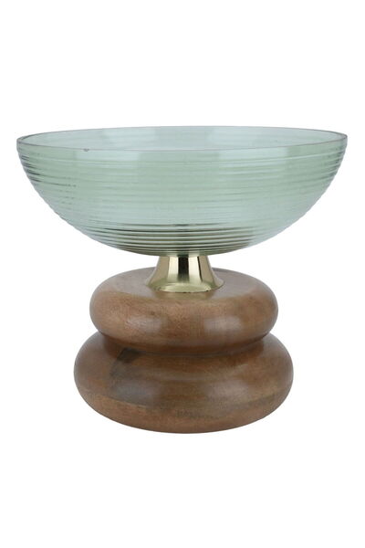 Generic Glass cake stand with Al Saif Gallery base, 25 x 25 x 20 cm, round - ...
