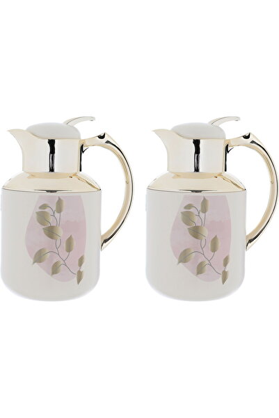 Generic طقم ترمس فلوريا من معرض السيف، سعة 1/0.5 لتر، قطعتان، وعاء داخلي من ا...