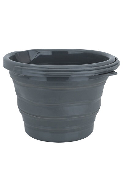 Generic Al Saif Gallery gray plastic bucket, collapsible - grey