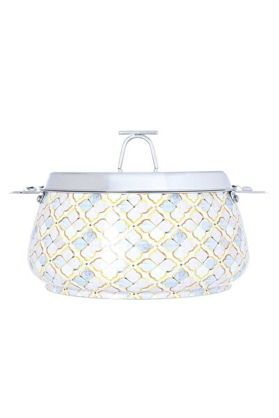 Generic Al Saif Gallery Mirna Steel Food Container, 7.5 Liters - Beige