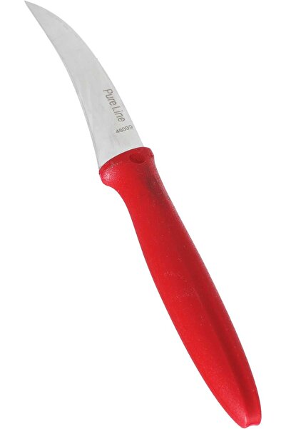 Generic Alsaif Gallery Steel Paring Knife, 9 cm, Curved - Red
