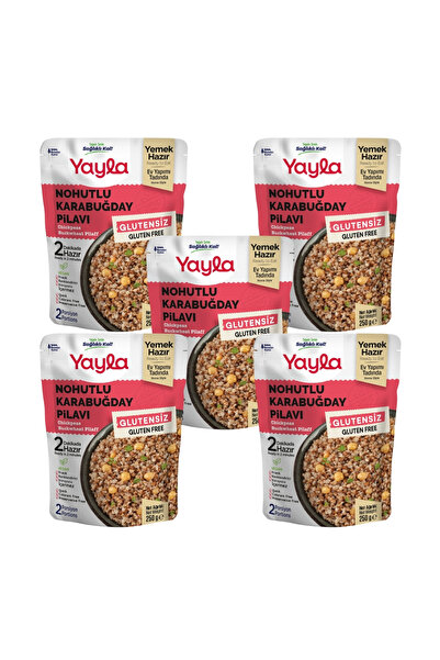 Yayla Yemek Hazır Glutensiz Nohutlu Karabuğday Pilavı 250 gr x5