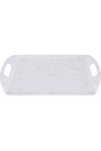 Generic صواني تقديم من الميلامين من معرض السيف، 46 × 31 × 2 سم - أبيض