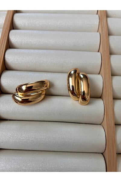 ARİ TAKI Design Gold Steel Earrings