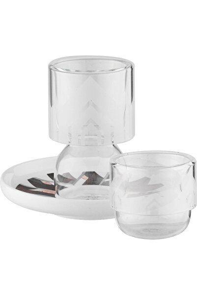 Generic Alsaif Gallery Glass and Porcelain Coffee Cup Set, 18 Pieces - ClearW...