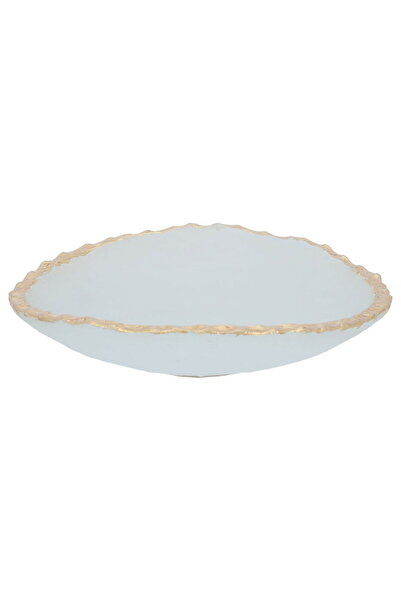 Generic Al Saif Gallery glass sweet dish, 17 x 14 x 3 cm, round - transparent