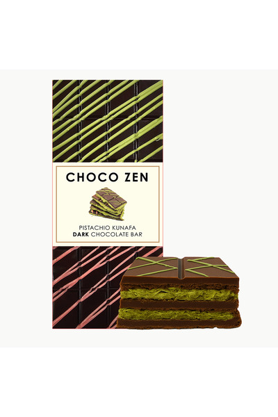Choco Zen Dubai Chocolate (100g) Premium Pistachio Kunafa Dark Chocolate BarT...