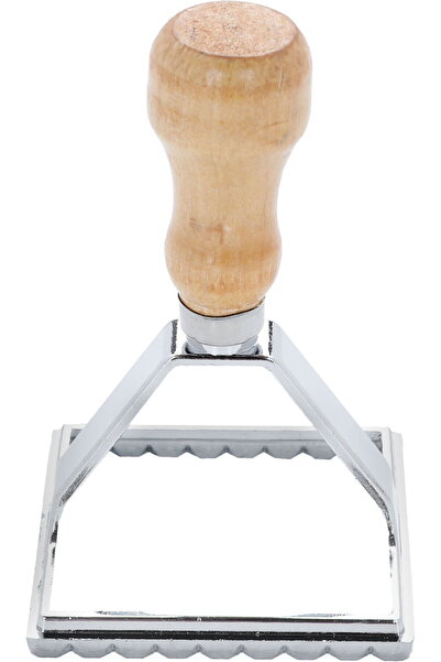 Generic Al Saif Gallery Steel Dough Cutter, 7 x 7 x 11 cm, Wooden Handle - Si...