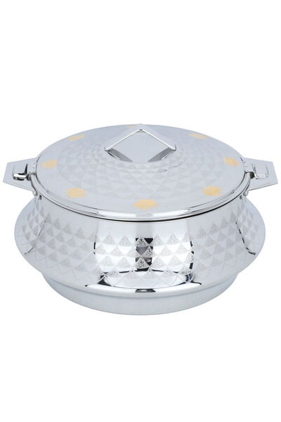 Generic Al Saif Gallery Steel Food Container, 2500 ml - Silver