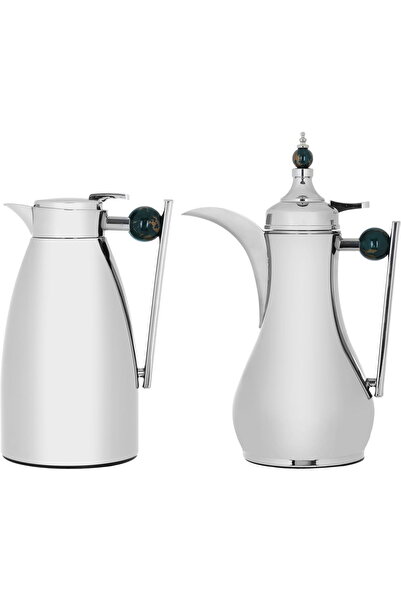 Generic طقم ترمس علاء من معرض السيف، سعة 1/1 لتر، قطعتان، وعاء داخلي من الزجا...