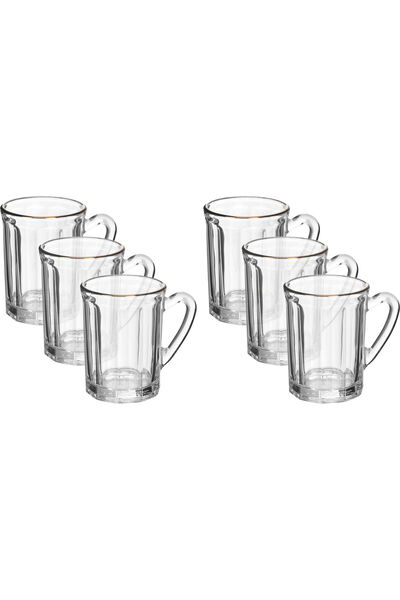 Generic Alsaif gallery Glass Tea Cup Set, 6 Pieces, 120 ml - Clear