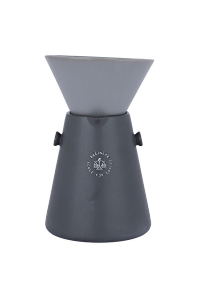 Generic Baristar Ceramic Coffee Filter Funnel, 660 Ml - Grey