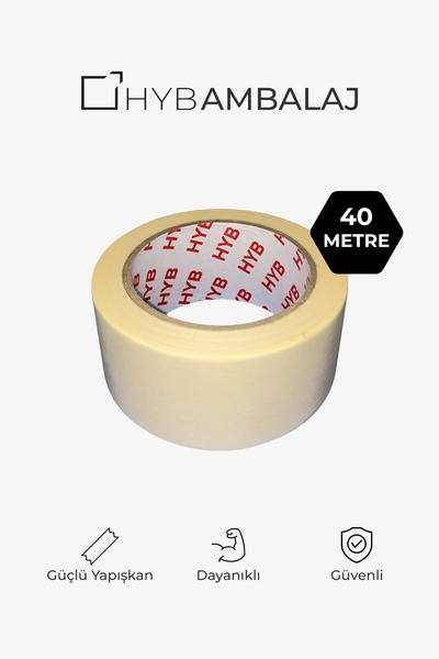 HYB AMBALAJ 48MM X 40MT 6 Adet Maskeleme ve Boya Bandı - İz Bırakmayan Kağıt ...