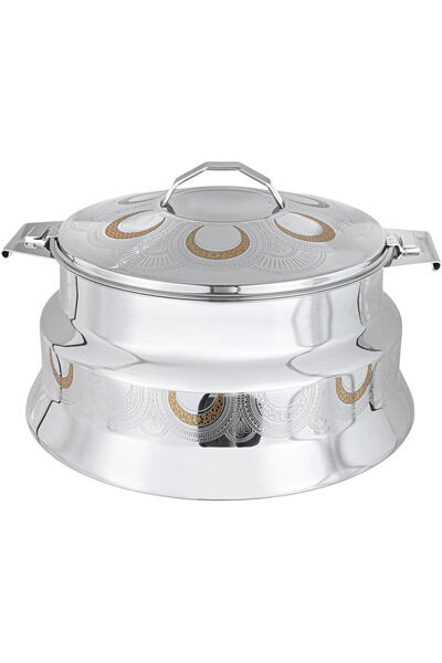 Generic Alsaif Plus 1 Pradeep Steel Container, 7.5 Liter - Silver Gold