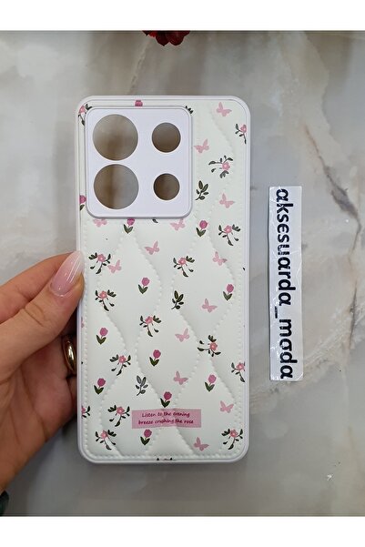 ZB Aksesuarda Moda Redmi Note 13 Pro 5g Compatible Quilted Floral Pattern Puf...