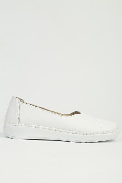 Pierre Cardin Genuine Leather White Women's Ballerinas Pc-55717