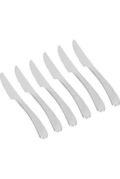 Generic Al Saif Gallery Steel Dining Knife Set, 6 Pieces - Silver
